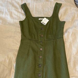 Green Button Up Dress